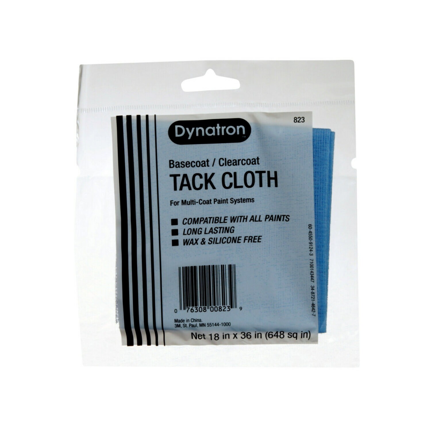 7100143447 - Dynatron Blue Tack Cloth, 00823, 12 tack cloths per carton, 12 cartons per case