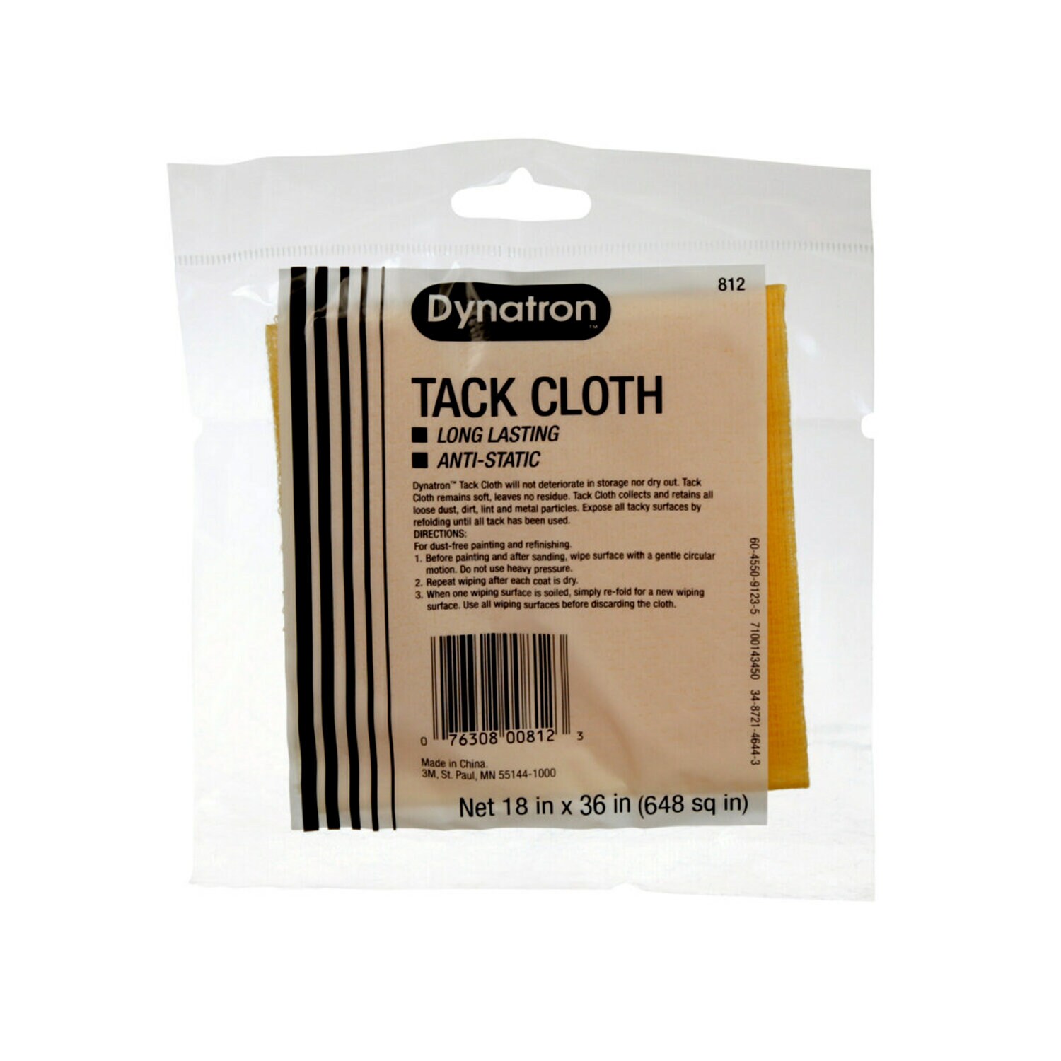 7100143450 - Dynatron Boxed Tack Cloth, 00812, 12 tack cloths per carton, 12 cartons per case