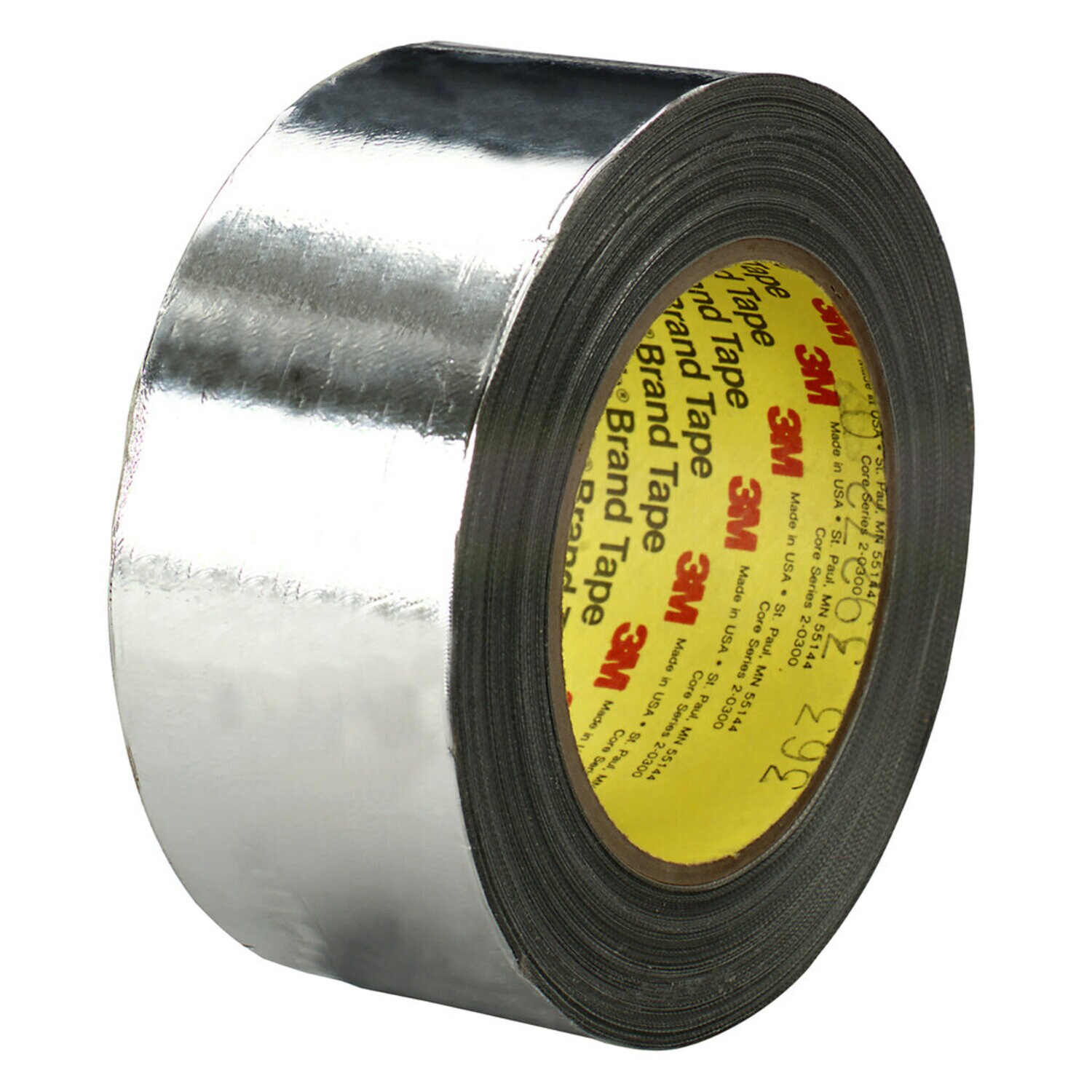 7100013365 - 3M High Temperature Aluminum Foil/Glass Cloth Tape 363L, Silver, 7.3
mil, Roll, Config