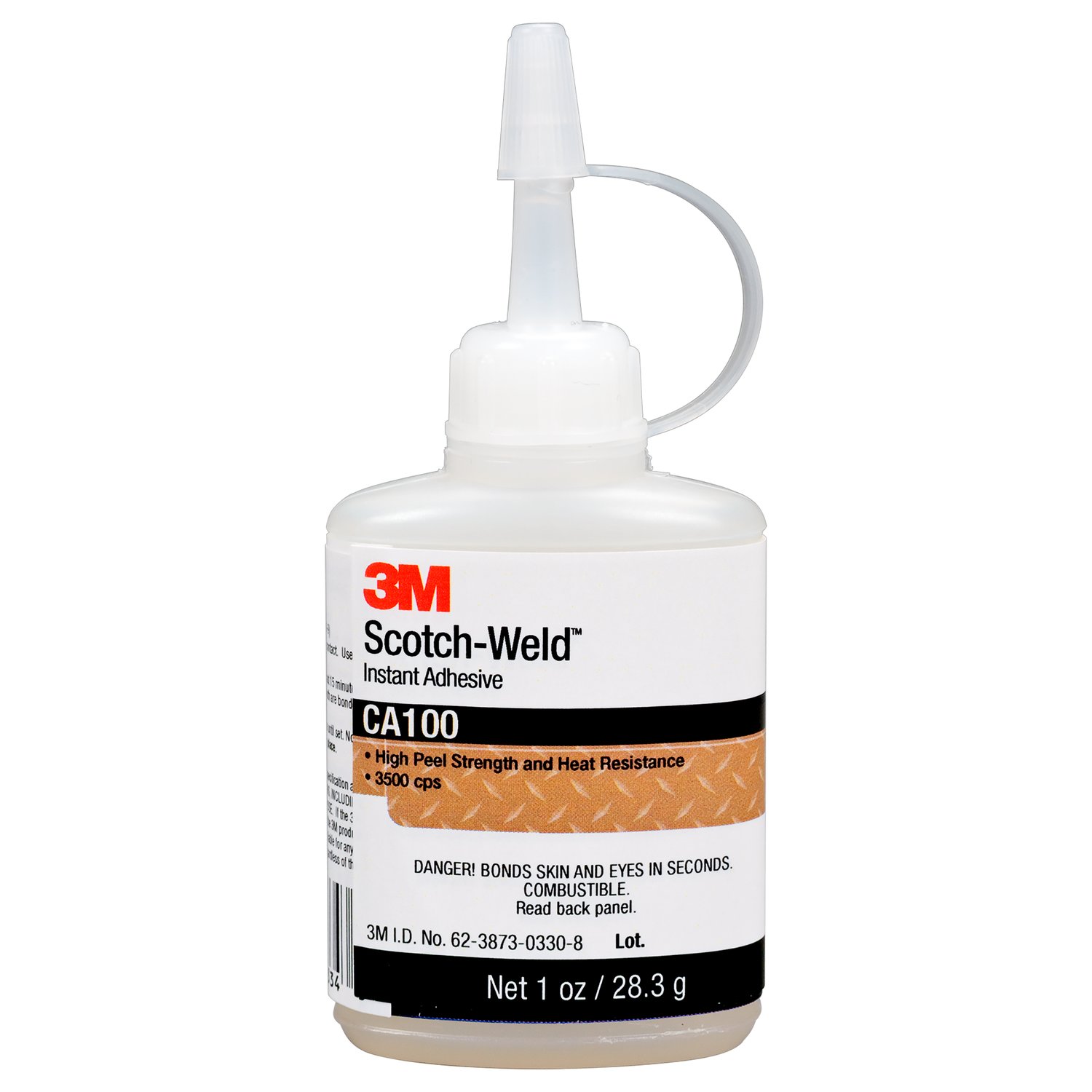 7000000900 - 3M Scotch-Weld Instant Adhesive CA100, Clear, 1 fl oz, 12 Bottles/Case
