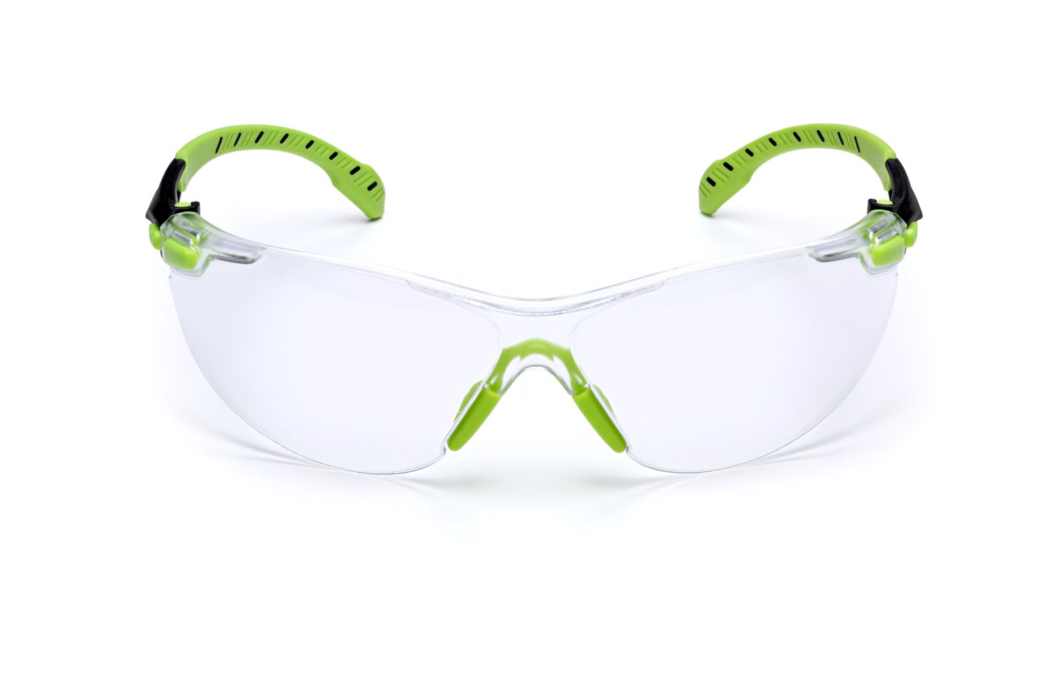 7100079049 - 3M Solus 1000-Series Safety Glasses S1201SGAF, Green/Black, Clear Scotchgard Anti-Fog Lens, 20 EA/Case