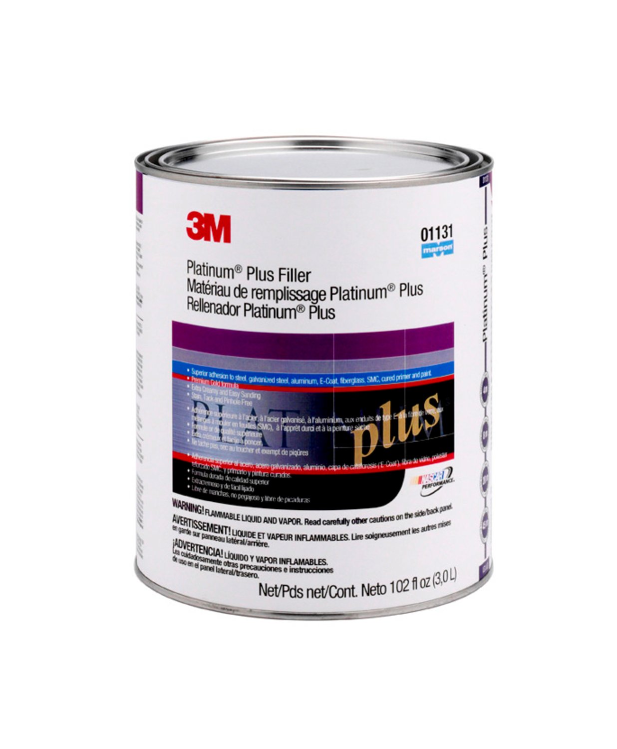 7000001498 - 3M Platinum Plus Filler 01131, 1 gal, 4/Case