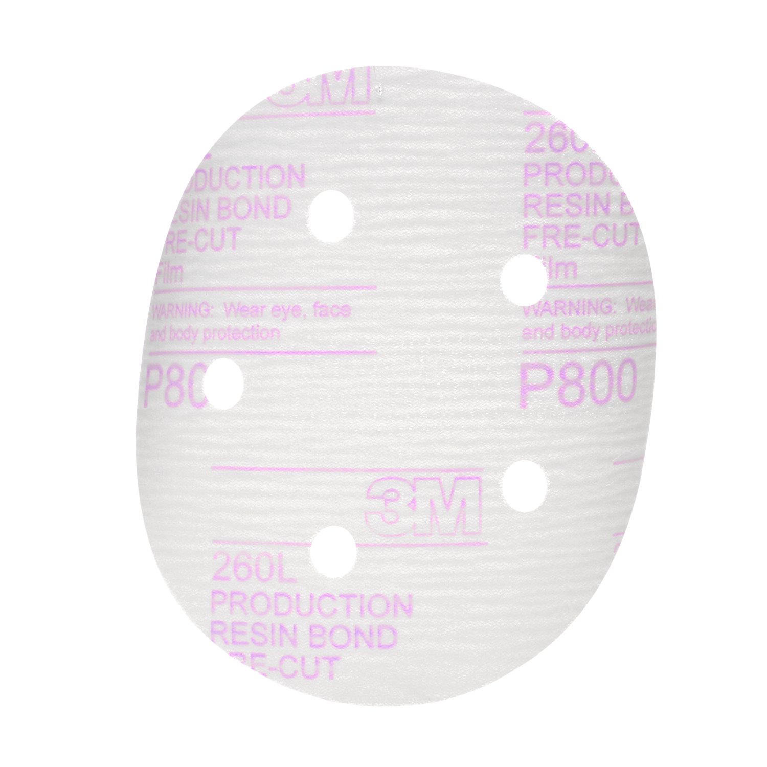 7000045651 - 3M Hookit Finishing Film Abrasive Disc 260L, 01054, 5 in, Dust Free, P800, 100 discs per carton, 4 cartons per case