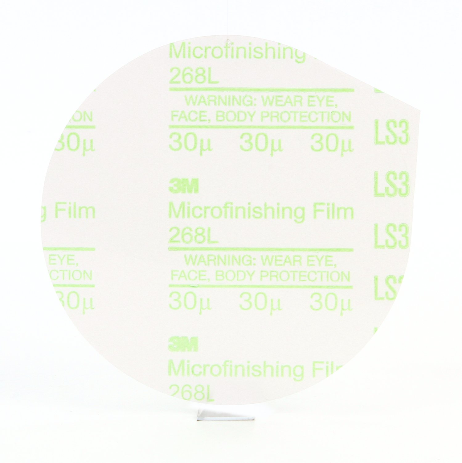 7000118196 - 3M Microfinishing PSA Film Disc 268L, 30 Mic 3MIL, Type D, 5 in x NH,
Die 500X, 25/Bag, 500 ea/Case