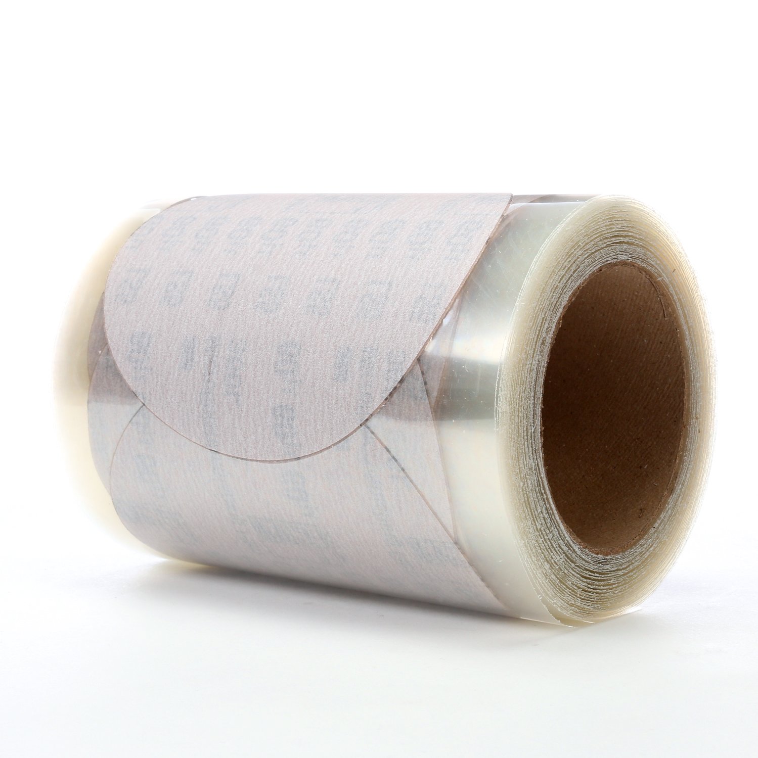 7010325882 - 3M Microfinishing PSA Film Disc Roll 366L, 60 Mic 3MIL, Type D, 5 in x NH, Die 500X, 125 Discs/Roll, 4 Rolls/Case