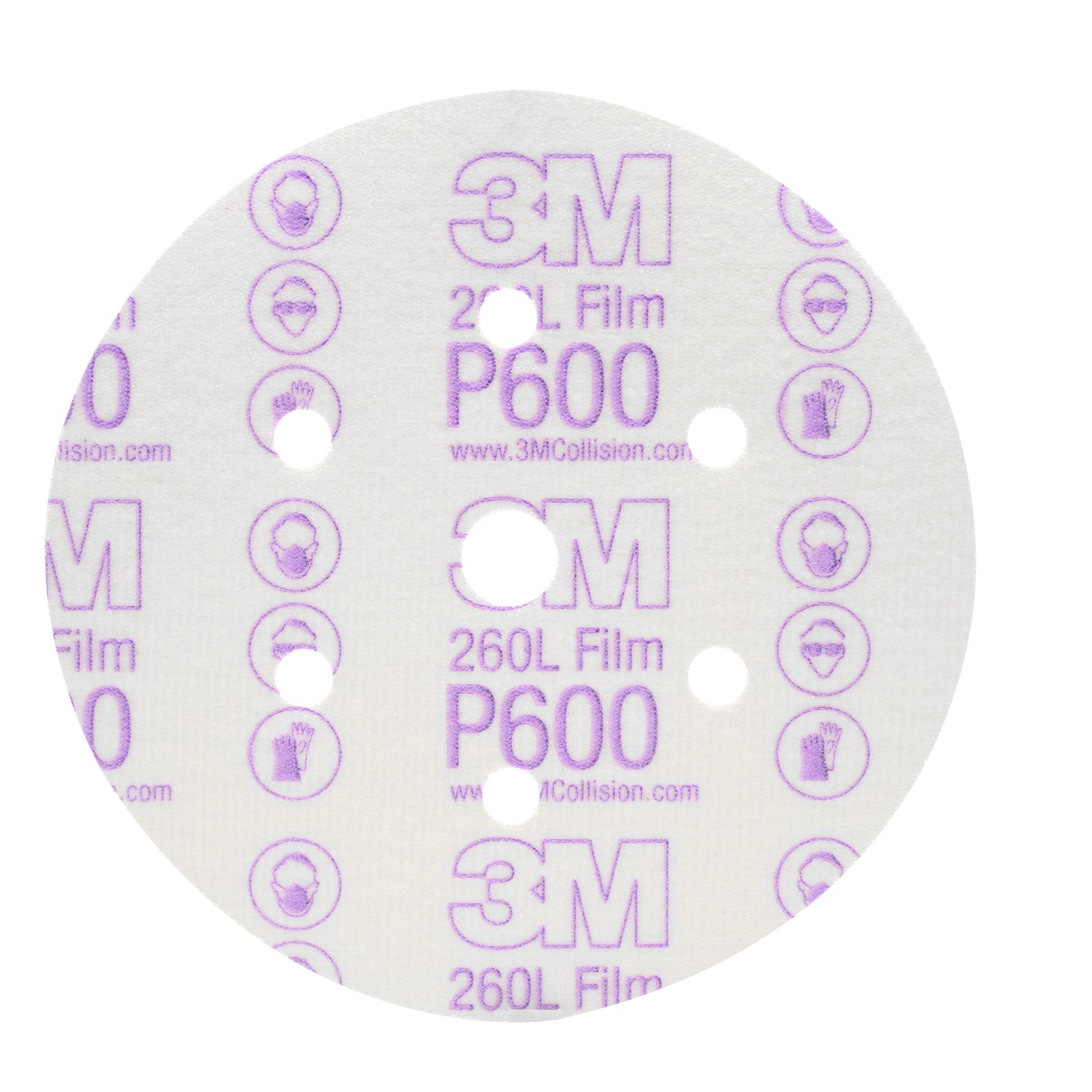 7000119692 - 3M Hookit Finishing Film Abrasive Disc 260L, 01071, 6 in, Dust Free, P600, 100 discs per carton, 4 cartons per case