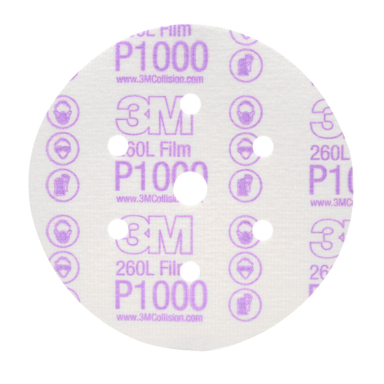 7000119693 - 3M Hookit Finishing Film Abrasive Disc 260L, 01069, 6 in, Dust Free, P1000, 100 discs per carton, 4 cartons per case