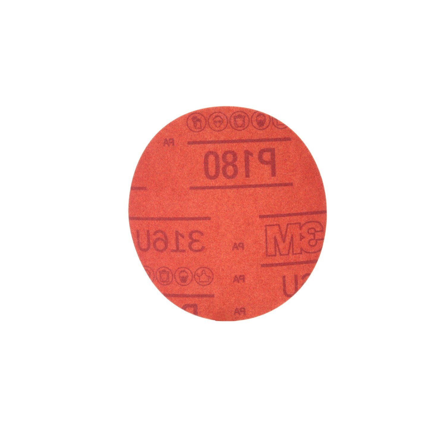 7000119854 - 3M Hookit Red Abrasive Disc, 01298, 5 in, P180, 50 discs per carton, 6 cartons per case