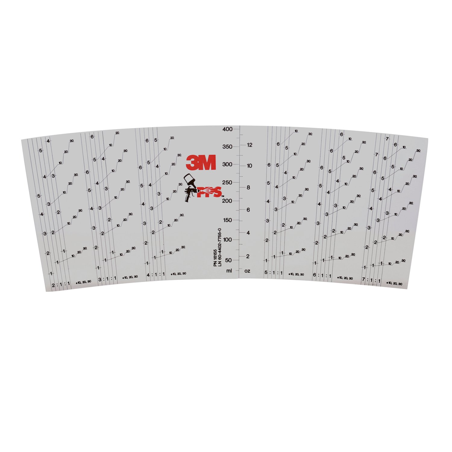 7000045578 - 3M PPS Mix Ratio Inserts, 16155, Midi (13.5 fl oz), 10 per pack, 10 packs per case