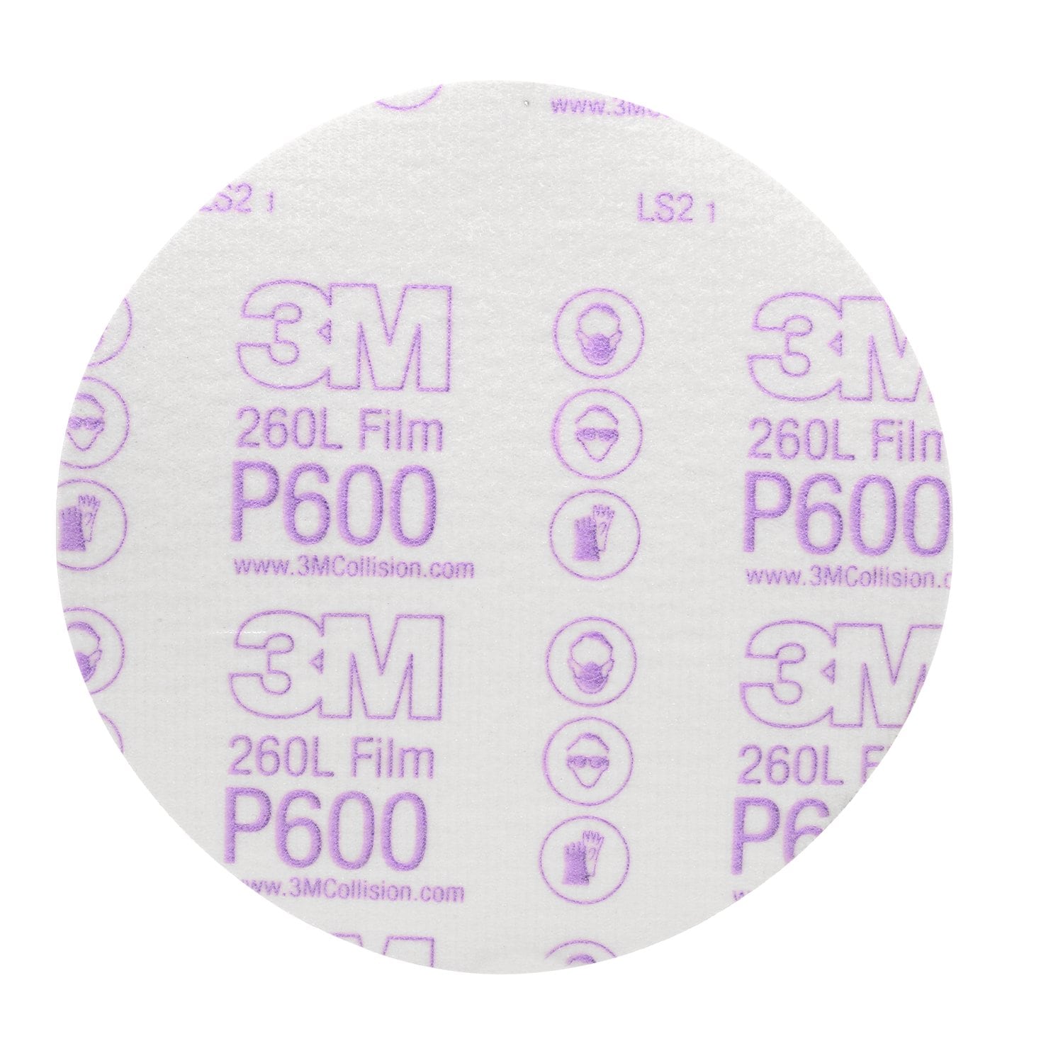 7000000570 - 3M Hookit Finishing Film Abrasive Disc 260L, 00971, 6 in, P600, 100 discs per carton, 4 cartons per case