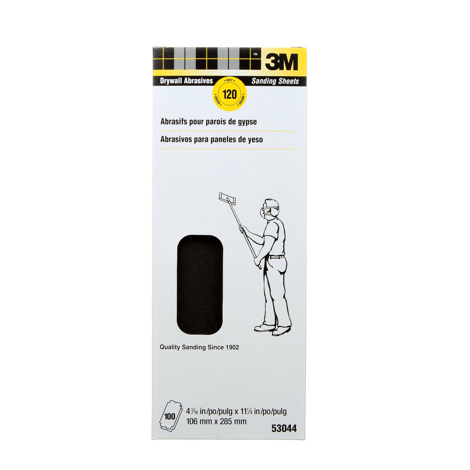 7010383879 - 3M Drywall Sanding Sheets 53044-A, 4 3/16 in x 11 1/4 in M-127, 120 grit