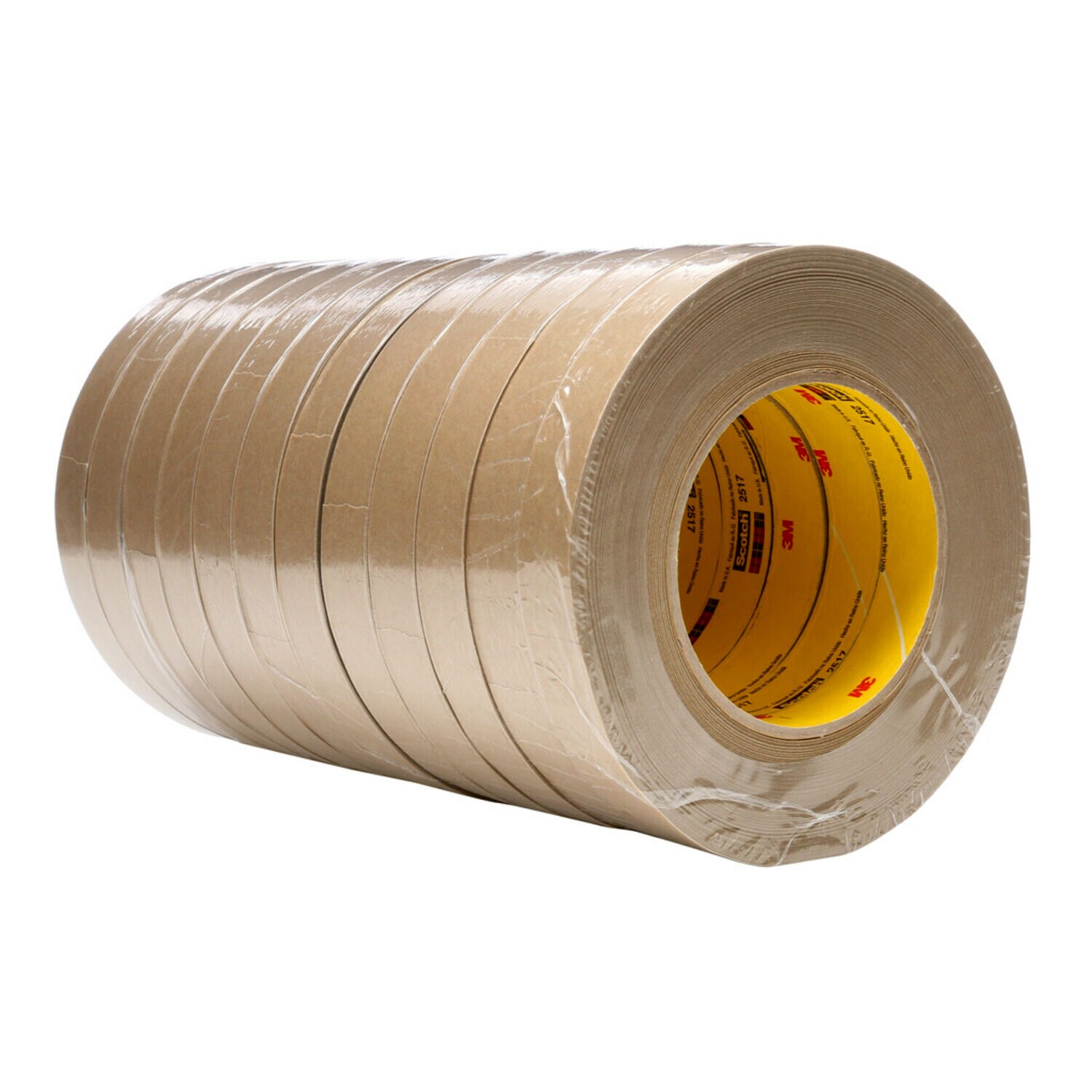 7000088499 - 3M Flatback Tape 2517, Medium Brown, 18 mm x 55 m, 6.5 mil, 48 Rolls/Case