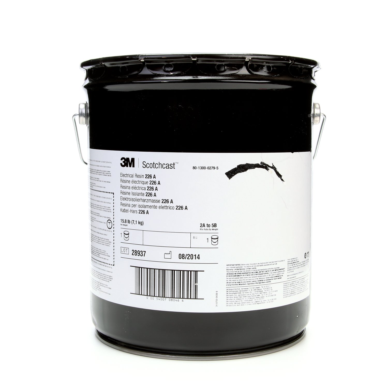 7010395813 - 3M Scotchcast Electrical Resin 226 Part A (15.8 lb), 1/DR