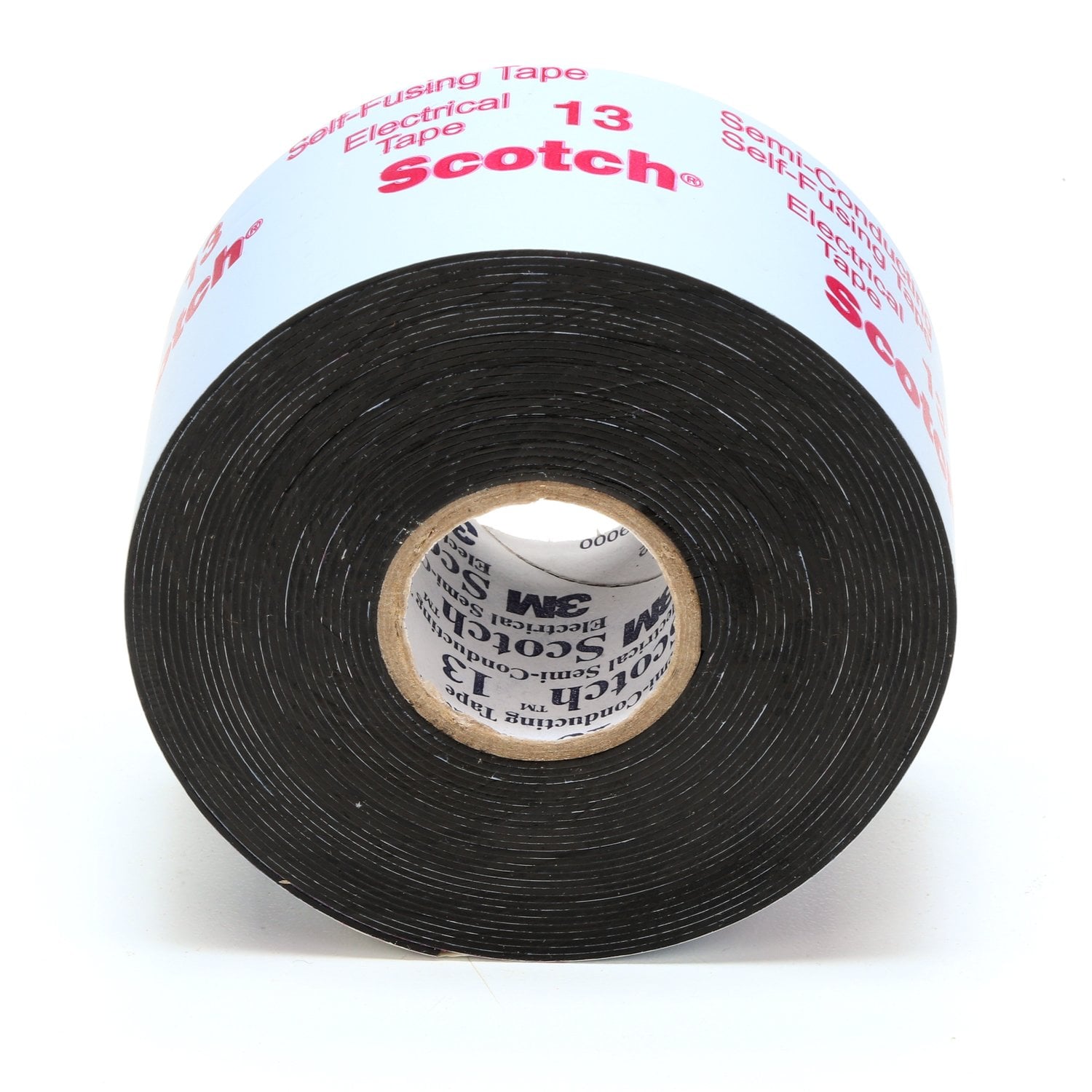 7100139127 - Scotch Electrical Semi-Conducting Tape 13, 1-1/2 in x 15 ft, Printed, Black, 1 roll/carton, 45 rolls/Case