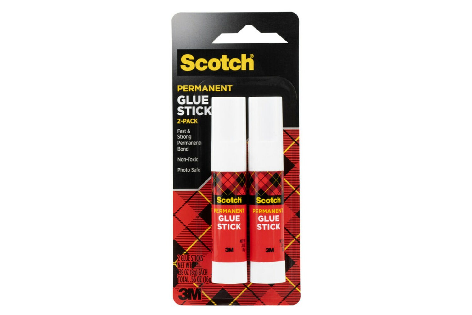 7010341387 - Scotch Glue Stick 6008-2, .28 oz, 2-Pack