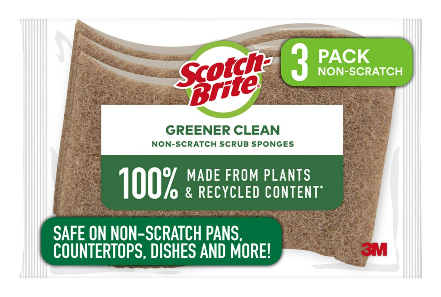 7100269650 - Scotch-Brite Greener Clean Non-Scratch Scrub Sponge 97033