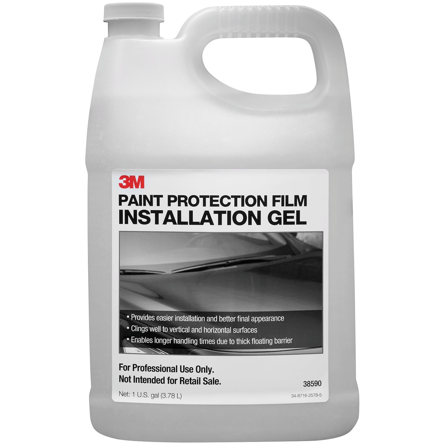 7100084531 - 3M Paint Protection Film Installation Gel, PN38590, 1 gallon, 4 per
case