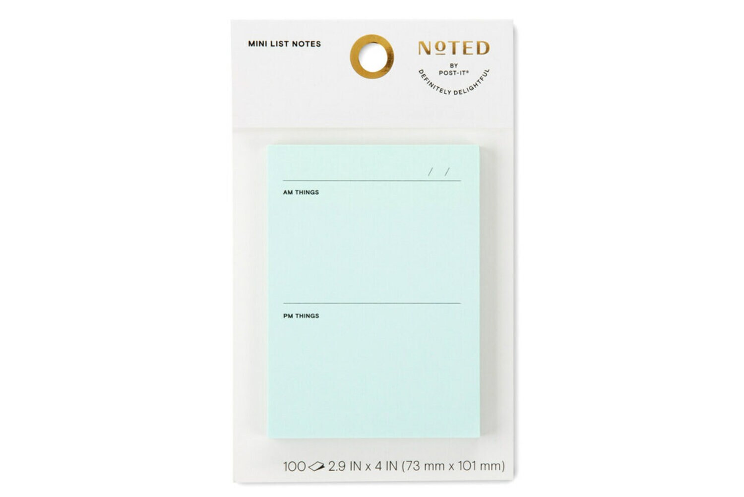 7100256436 - Post-it Printed Notes NTD-34-LGR, 4 in x 2.9 in (101 mm x 73 mm)