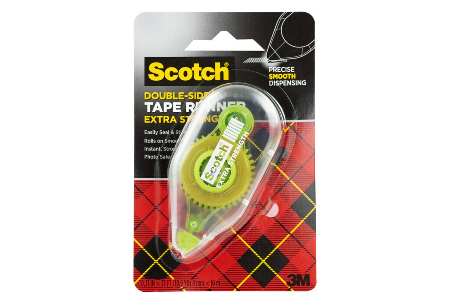 7100271439 - Scotch Tape Runners 6055BNS, .31 in x 16.3 yd (7.92 mm x 14.9 m), Value Pack, 4 Pack