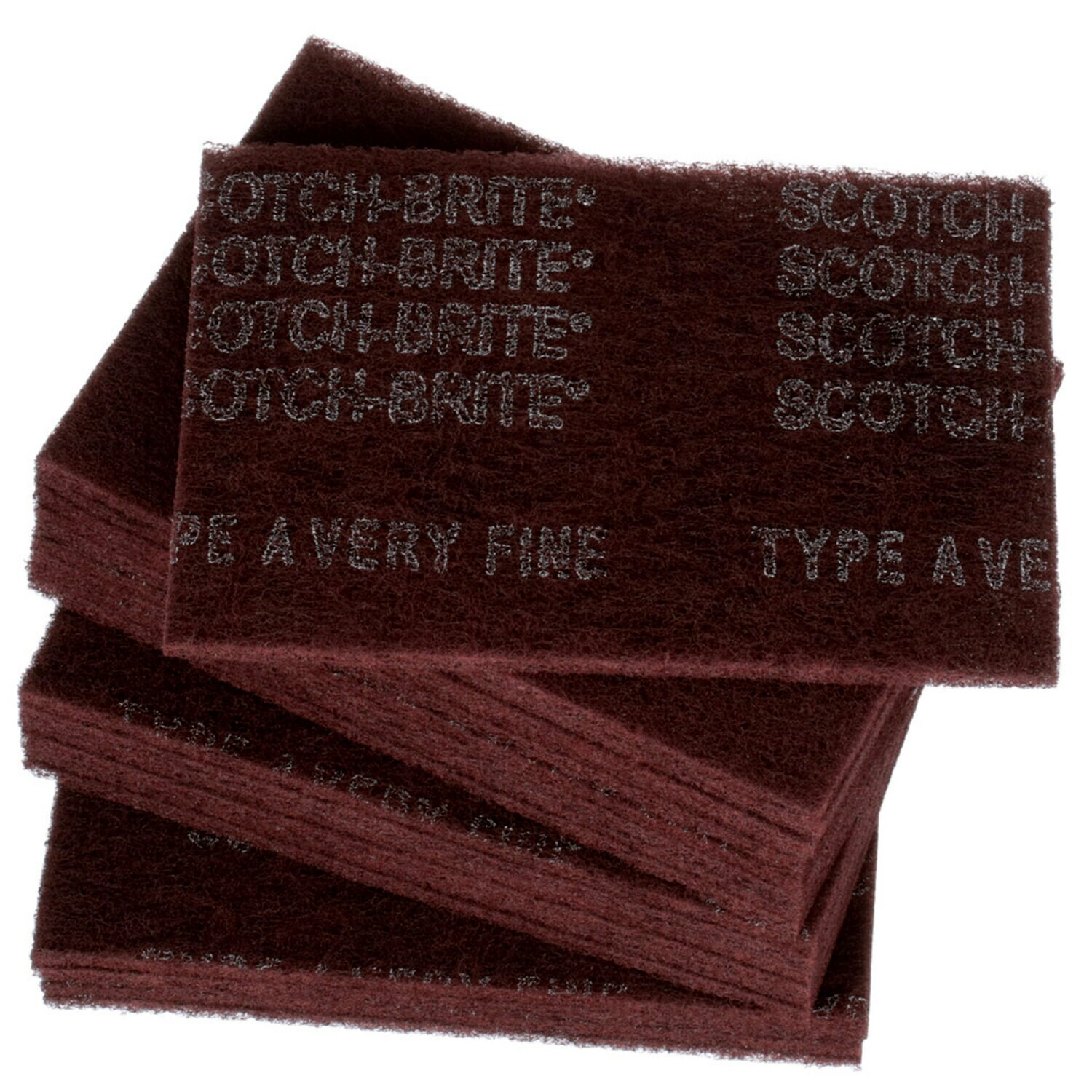 7000045971 - Scotch-Brite Hand Pad 07447, HP-HP, A/O Very Fine, Maroon, 6 in x 9 in, 20/Inner, 60 ea/Case
