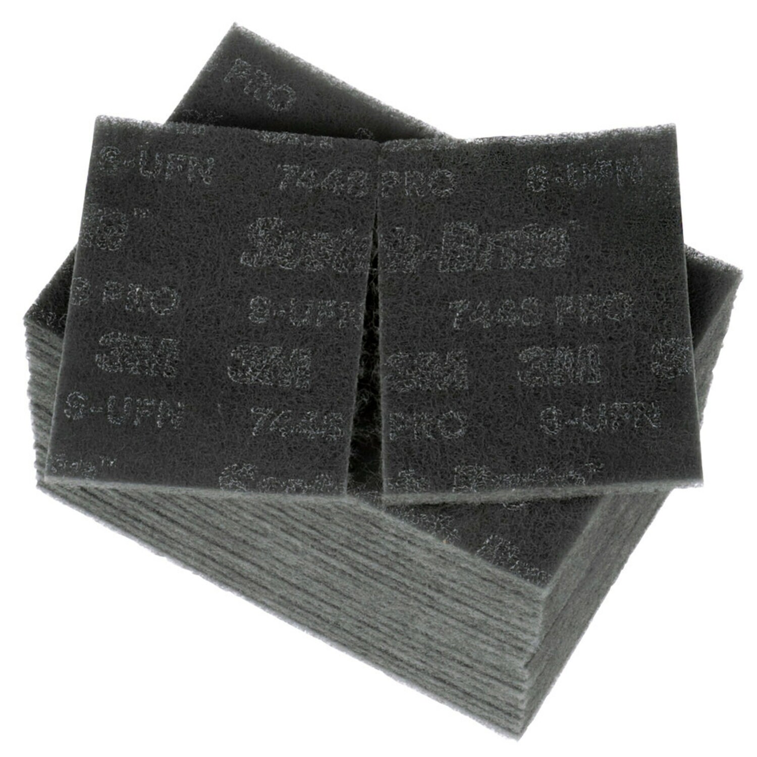 7100023340 - Scotch-Brite Hand Pad 7448 Pro, PO-HP, SiC Ultra Fine, Gray, 6 in x 9 in, 20/Carton, 60 ea/Case