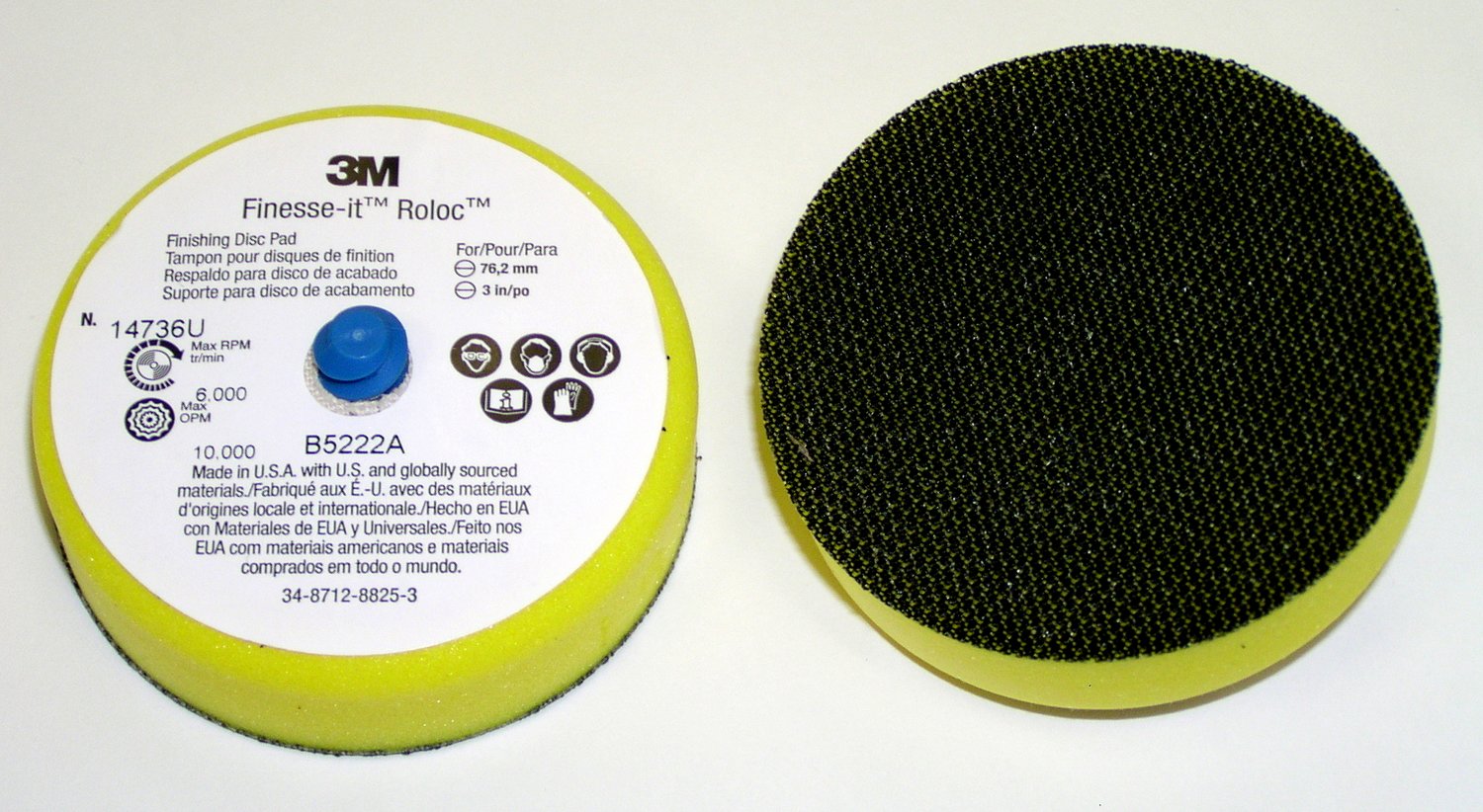7000000573 - 3M Finesse-it Roloc Finishing Disc Pad 14736U, 3 in Firm, 12 ea/Case