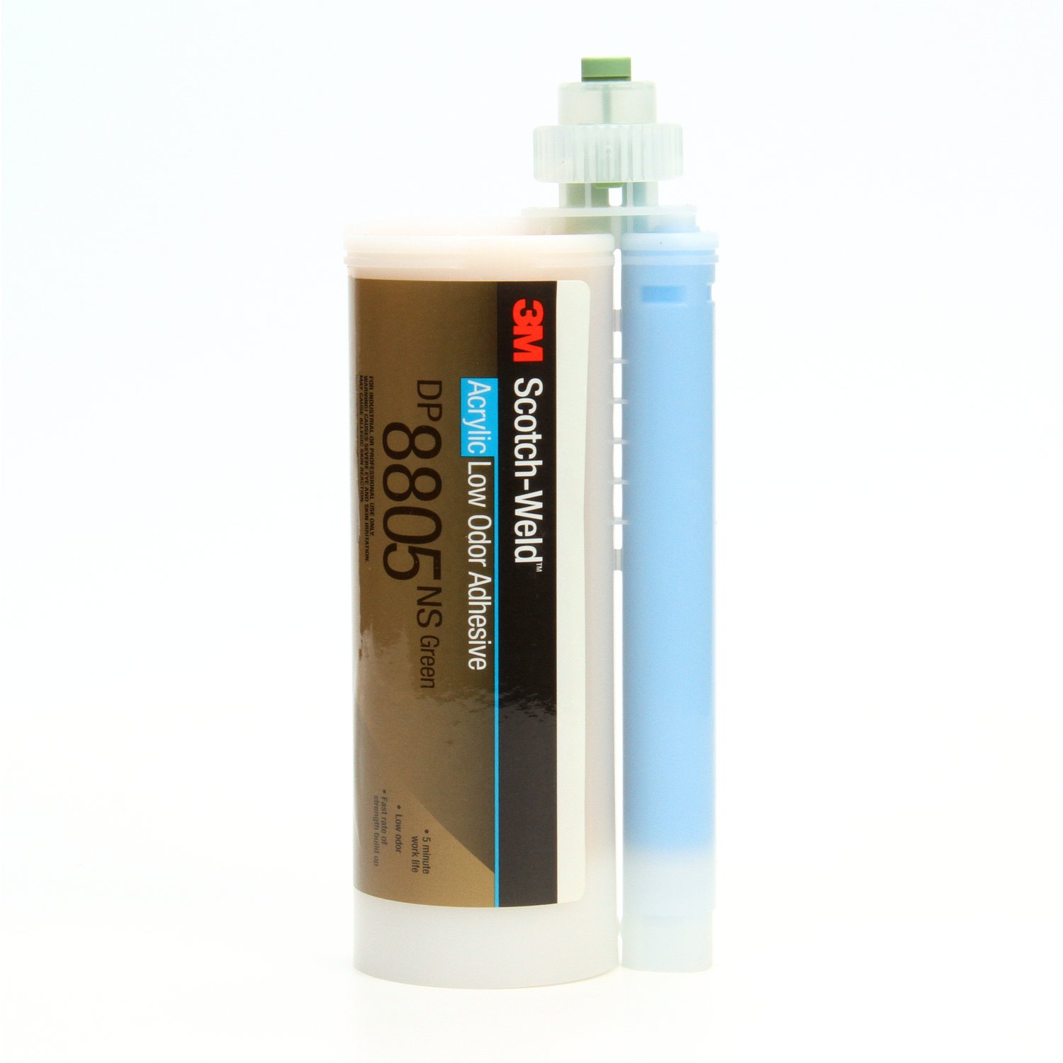 7100097636 - 3M Scotch-Weld Low Odor Acrylic Adhesive DP8805NS, Green, 490 mL Duo-Pak, 6/Case