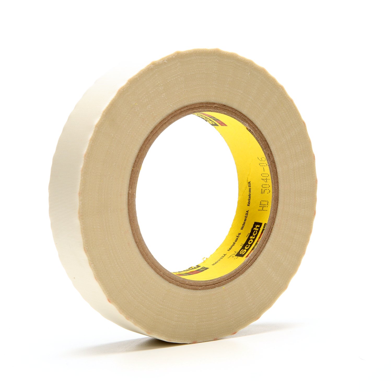 7000050071 - 3M Glass Cloth Tape 361, White, 1 in x 60 yd, 6.4 mil, 9 Roll/Case, Individually Wrapped Conveniently Packaged