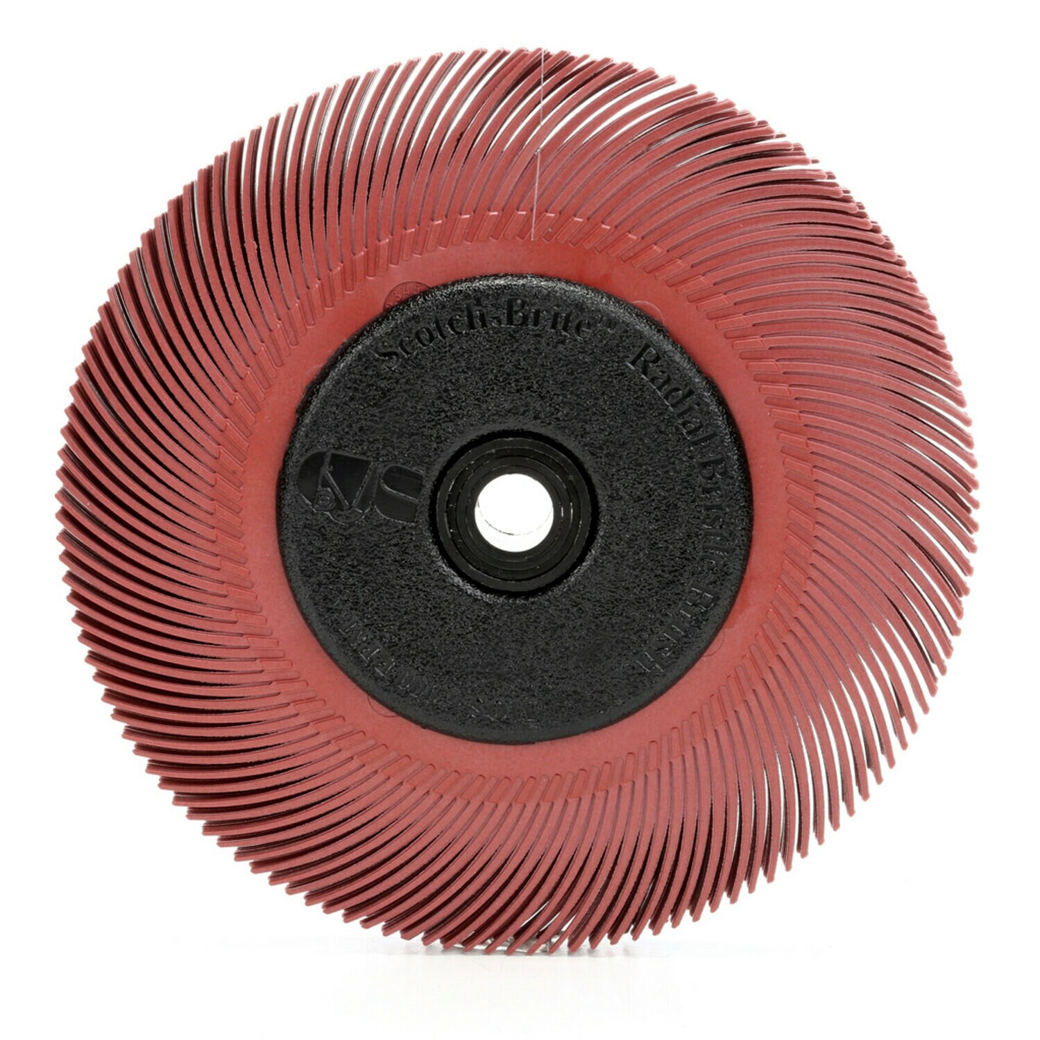 7100138299 - Scotch-Brite Radial Bristle Brush, 6 in x 7/16 in x 1 in 220 with Adapter, 5 ea/Case
