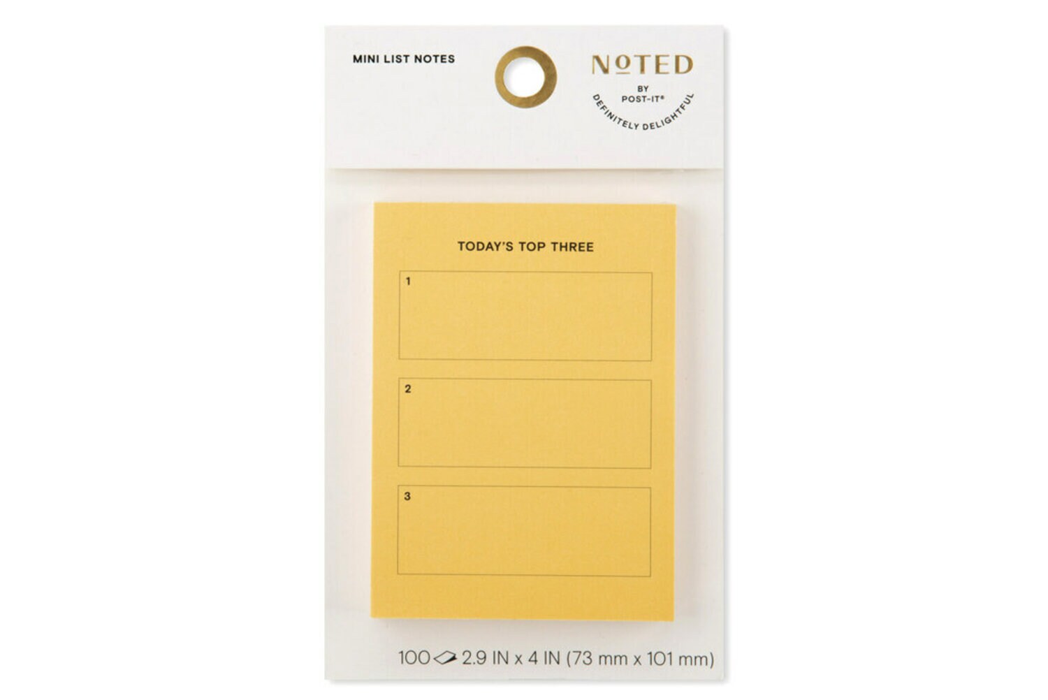 7100256602 - Post-it Printed Notes NTD-34-OR, 4 in x 2.9 in (101 mm x 73 mm)