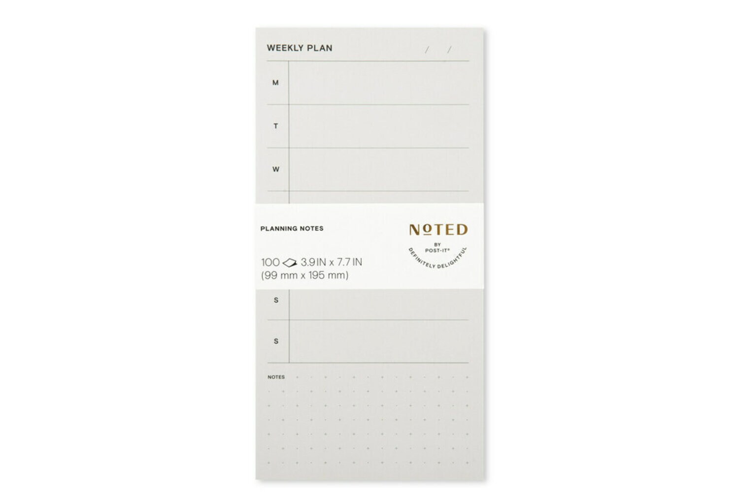 7100256645 - Post-it Printed Notes NTD-48-NT, 3.9 in x 7.7 in (99 mm x 195 mm)