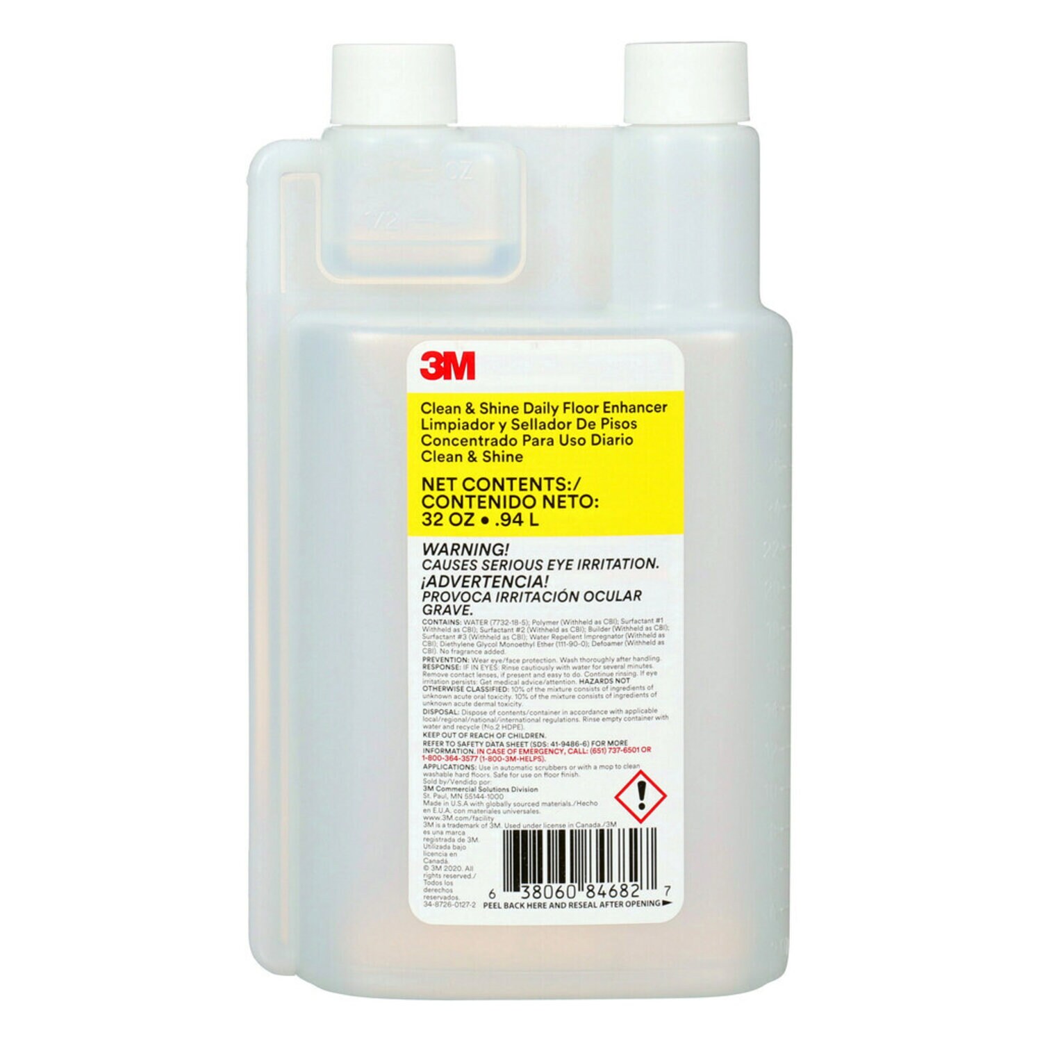7100236082 - 3M Clean & Shine Daily Floor Enhancer Doser, 32 oz, 6 Each/Case