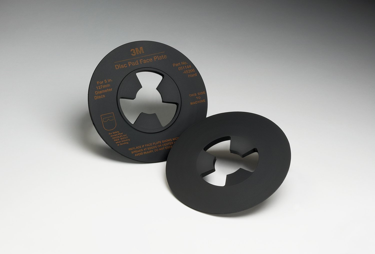 7000144144 - 3M Disc Pad Face Plate 14270, 4-1/2 in, Hard Black, 10 ea/Case