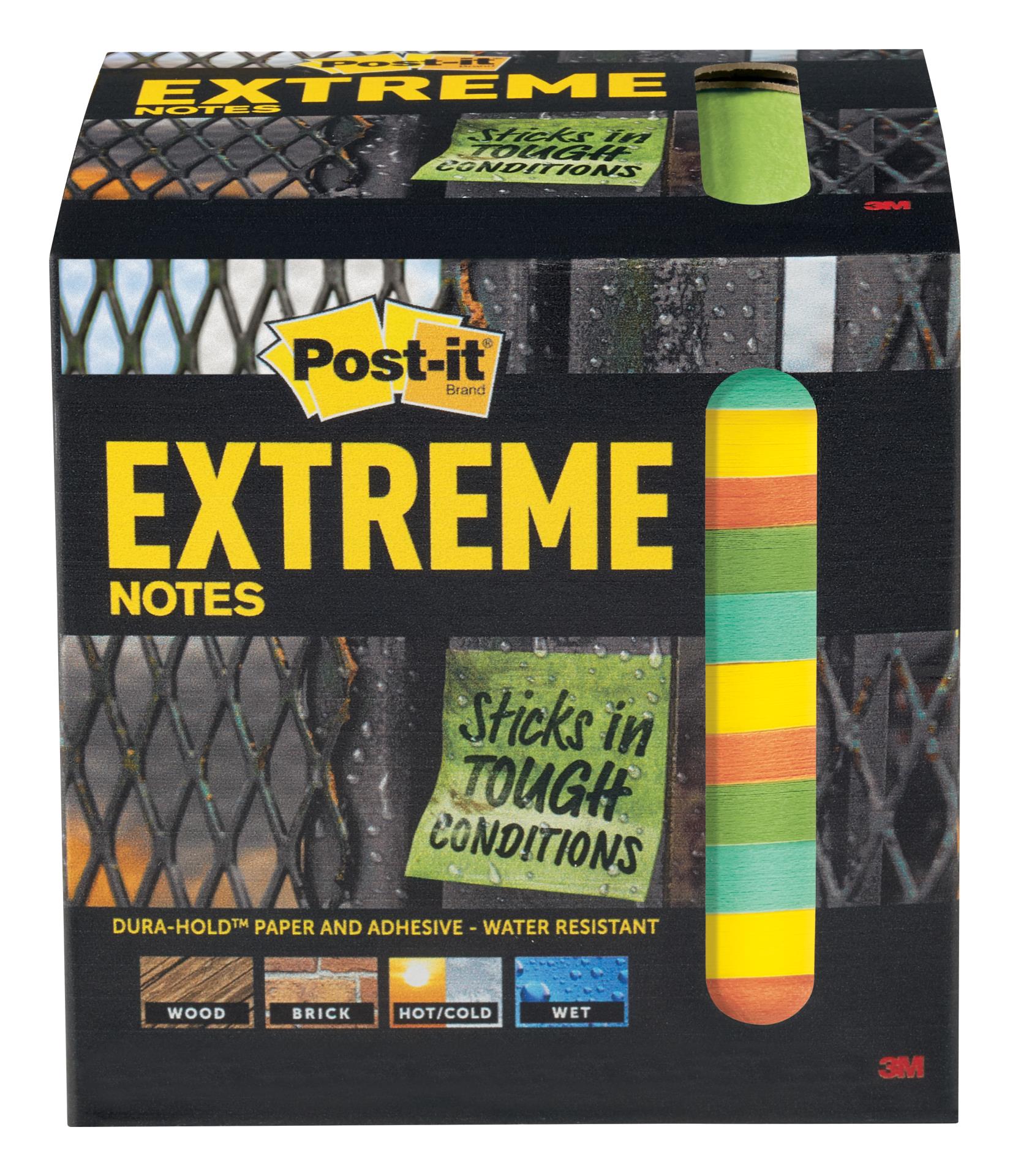 7100156011 - Post-it® Extreme Notes, EXTRM33-12TRYX, 3 in x 3 in (76 mm x 76 mm)
