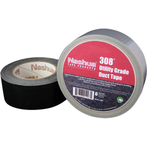  - Nashua 308 Utility Grade Duct Tape - 8mil - Black 60" x 1800Ly