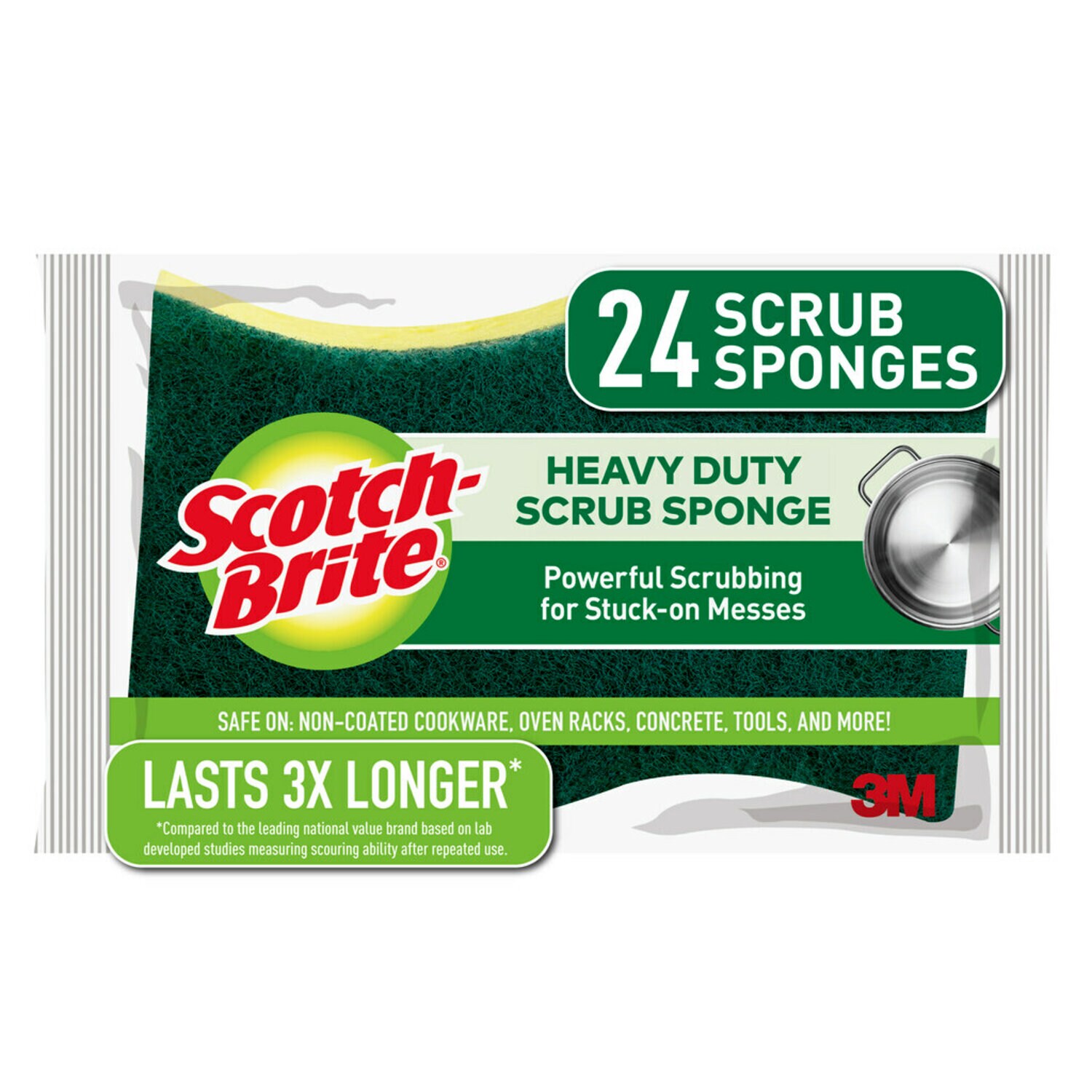 7100167747 - Scotch-Brite Heavy Duty Scrub Sponge HD-3, 8/3