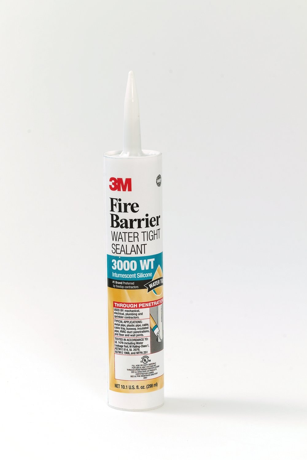 7000006386 - 3M Fire Barrier Water Tight Sealant 3000WT, Gray, 10.1 fl oz Cartridge, 12 Each/Case
