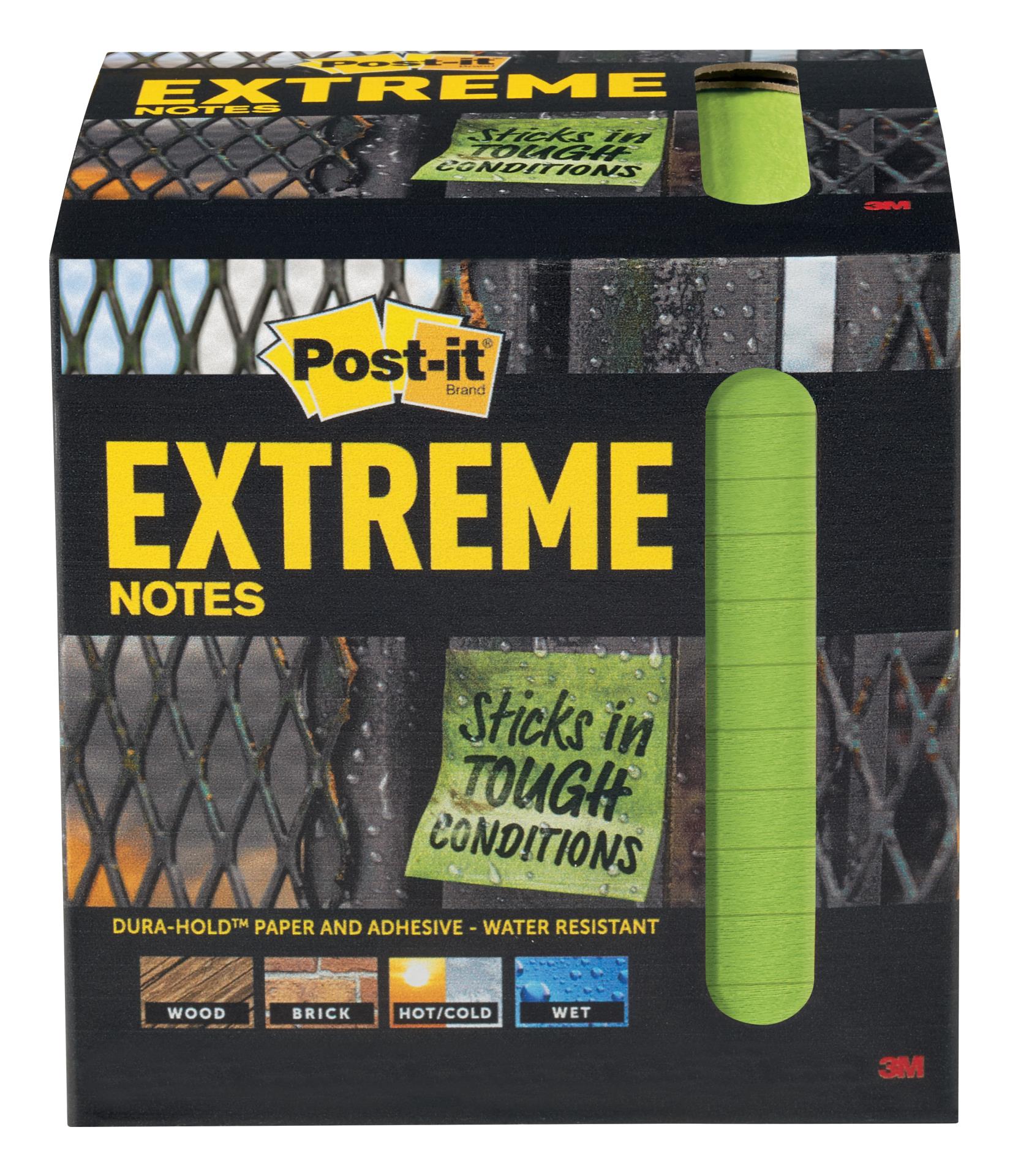 7100156012 - Post-it® Extreme Notes, EXTRM33-12TRYG, 3 in x 3 in (76 mm x 76 mm)