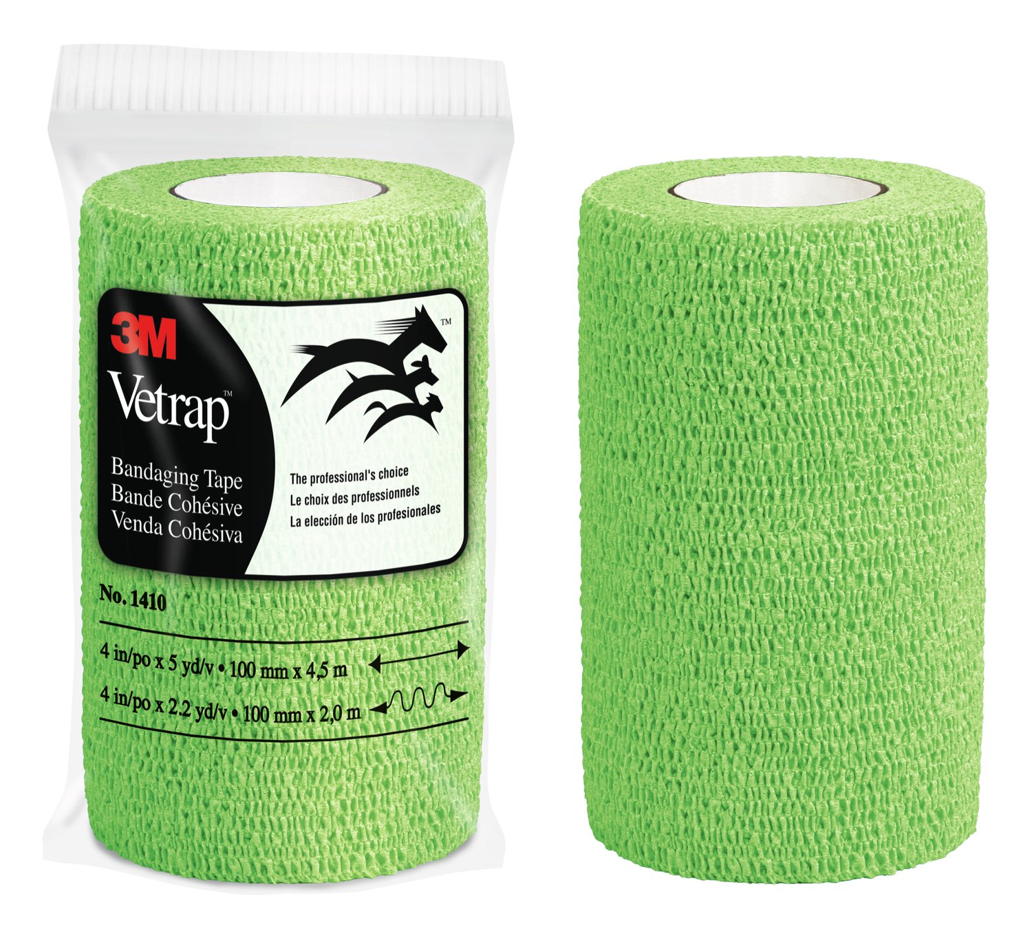 7000053555 - 3M Vetrap Bandaging Tape, 1410LG Lime Green