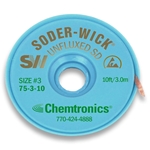 70325 - CHEMTRONICS SODER WICK UNFLUXED DESOLDERING WICK 25FT