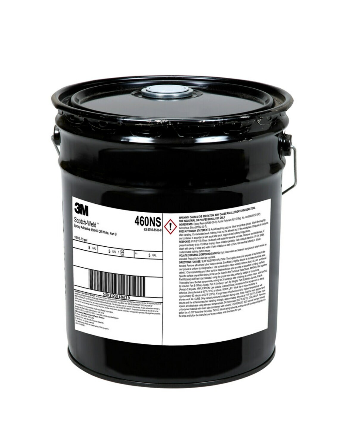 3M Scotch-Weld Epoxy Adhesive 460NS, Off-White, Part B, 5 Gallon Drum (Pail)