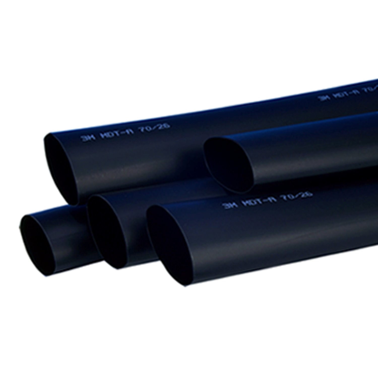 7010350346 - 3M Medium-Duty Adhesive-Lined Polyolefin Heat Shrink Tube MDT 3000 Black 6-in pieces, 100/Case