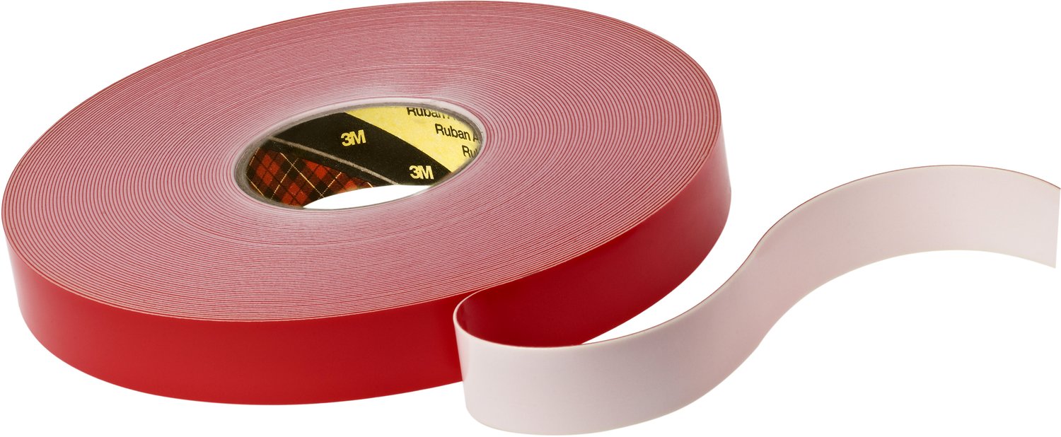 7100072727 - 3M VHB Tape 4930F, White, 25 mil, Film Liner, Roll, Config