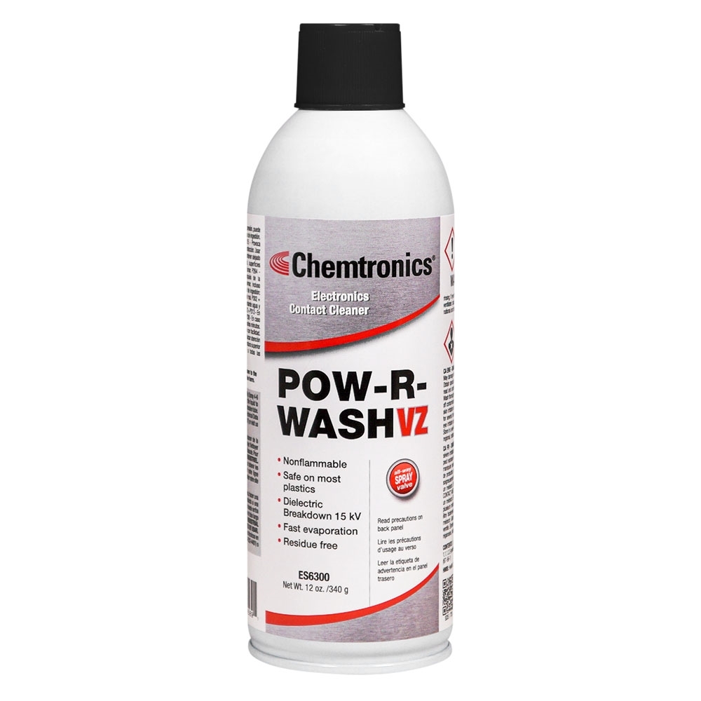 ES6300 - CHEMTRONICS POW R WASH VZ NONFLAMMABLE ELECTRICAL CONTACT CLEANER 12OZ