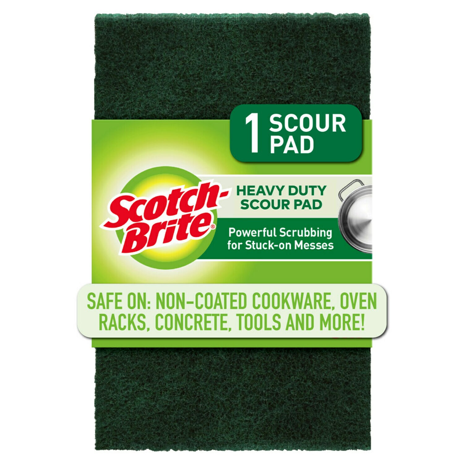 7000126444 - Scotch-Brite Heavy Duty Scour Pad 220, 6 in x 3.8 in, 24/cs