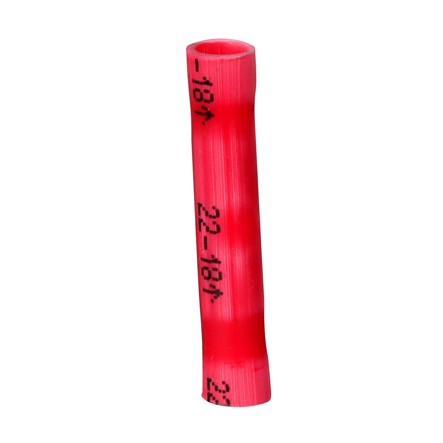 7100021008 - 3M Scotchlok Butt Connector Vinyl Insulated, 100/bottle, MVU18BCX, built-in wire stop for correct positioning, 500/Case