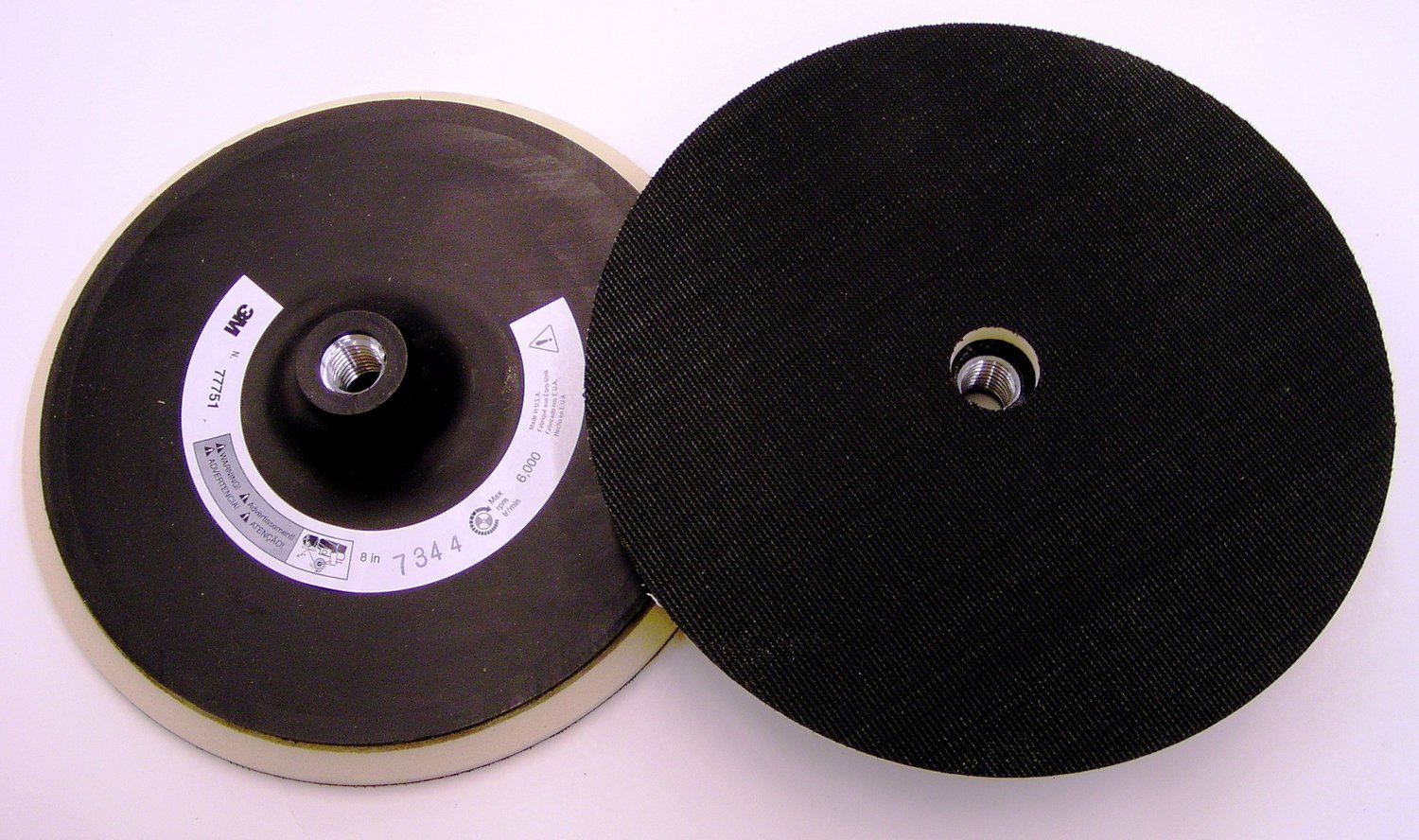 7010363954 - 3M Hookit Disc Pad Firm 77751, 8 in x 5/16 in x 7/8 in x 5/8 in-11 INT, 1 ea/Case