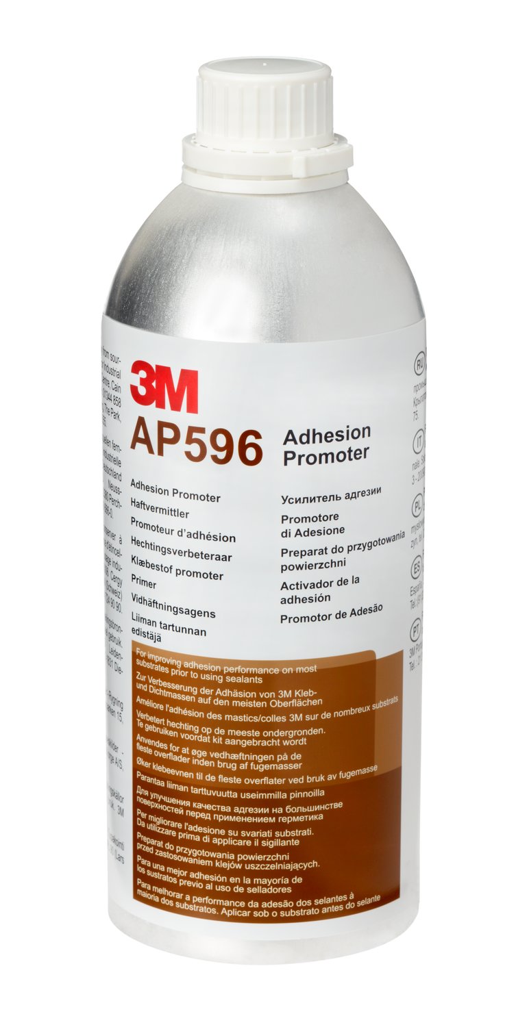 7100020215 - 3M Adhesion Promoter AP596, Clear, 1000 mL Bottle, 8/Case