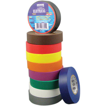  - Berry Plastics B17 PVC Electrical Tape - Colors - White 0.75in x 66Ft