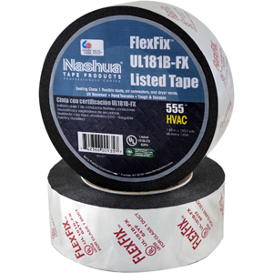  - Berry Plastics 555 FlexFix - OPP/Acrylic, UL181B-FX Listed, UV Resistant - Black 72mm x 110M